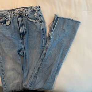 Zara slim flare jeans, high rise